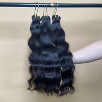 Extensions de cheveux naturels vietnamiens de 16 à 28 pouces, ondulés, vierges, provenant d'un seul donneur, cuticules alignées, pour la fabrication de perruques