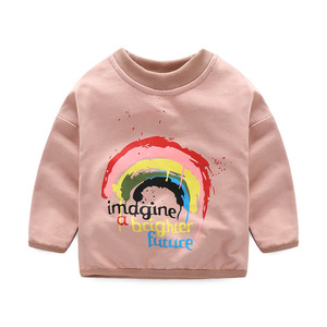 Los Más Vendidos de Alibaba, <span class=keywords><strong>Camisetas</strong></span> de Primavera para Niñas, 100% Algodón, Nuevos Diseños Estampados a la Moda - Product Image 4