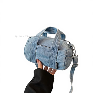 Design Women's New Style Fashion Denim <b>Handbag</b> With Zipper Closure <b>Small</b> Size All-Match Casual Shoulder/Crossbody Bag Tanjing - Product Image 1