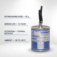 OEM ODM 50g Alat Pemadam Kebakaran Aerosol Otomatis untuk Kabinet Listrik