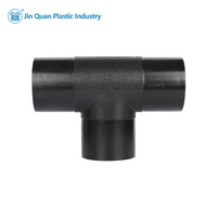 Raccord en T égal T63 PE100 pour tuyau HDPE, à fusion par emboîtement PN16, pour alimentation en eau, normes ANSI DIN JIS, en plastique