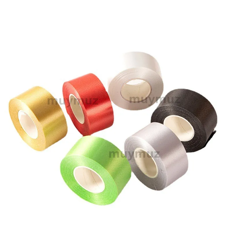 2.5 CM width PP Plastic Ribbon Gift Packaging Christmas Decoration Box Wrapping Bows Tear-off Ribbon 6 colors