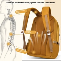 Tas Ransel Kulit Asli Oxford Ringan Kapasitas Besar Multi-Fungsi Anti Maling Tahan Air RFID Unisex untuk Pelajar Model Lengkung