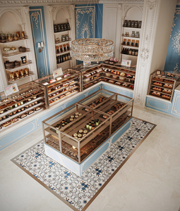 Design d'Interni per Caffetteria e Pasticceria, Personalizzazione Completa della Stanza, Soluzione con Vetrina Espositiva, Decorazione Completa per <span class=keywords><strong>Negozio</strong></span> di Caffè - Product Image 6