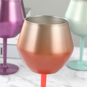Stemmed <b>Wine</b> Glass Stainless Steel Insulated Red Party <b>Goblet</b> - Product Image 2