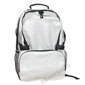 Enjoybags custom made cheap dance team shiny stylish glitter cheer backpack bag