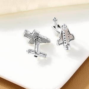 Mancuernillas de Aleación con Diseño de Cohetes <span class=keywords><strong>para</strong></span> Camisas de Vestir, <span class=keywords><strong>para</strong></span> <span class=keywords><strong>Novio</strong></span>, Camisa de Boda, Lujo - Product Image 3