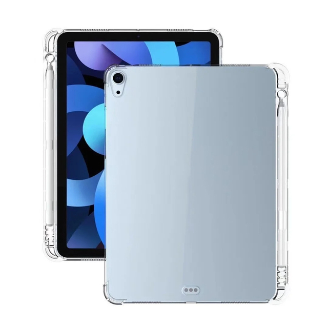 For iPad Air 5 With Pen Slot TPU Protective Back Covers for iPad 10.9 Air 4 Soft Air-bag Corner Shockproof Tablet Case