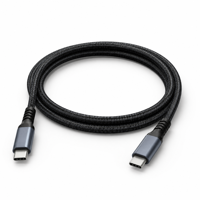 Câble de données USB Type-C vers Type-C mâle/femelle 60W 480 Mbps, plaqué or cuivre, IP55, tressé en nylon, 1M/2M