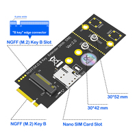Adaptateur de module sans fil M.2 Key-B avec emplacement pour carte SIM 3042/3052 pour ordinateur portable PCB Stock 5G 4G 3G Carte réseau LTE