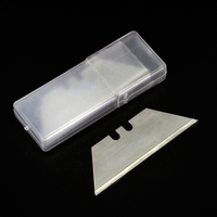Lames de couteau utilitaire rétractables de sécurité trapézoïdale robustes lame de coupe de bureau en acier à haute teneur en carbone revêtement antirouille