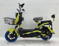 Scooter électrique tendance avec panier avant, deux sièges, 3 vitesses, cadre en acier à haute teneur en carbone, moteur à moyeu arrière