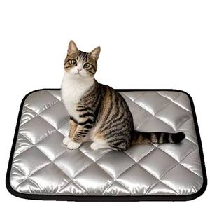 Cojín rectangular para asiento de mascotas, de algodón CdPP, impermeable, de tela Oxford, relleno de fibra de poliéster, lavable a mano, para perros y gatos, tapete para todas las estaciones. - Product Image 1