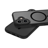 Coque de téléphone portable antichoc Weview de haute qualité en TPU mat et PC, design blindé, avec anneau magnétique pour 17 Pro Max