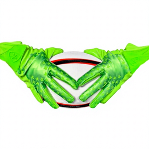 Guantes de Fútbol Americano Personalizados de Color Neón con Alta Adherencia, Guantes Deportivos Baratos al por Mayor, Guantes de Protección para Fútbol Americano para Hombre - Product Image 1