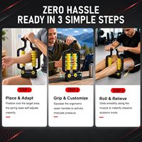 Rouleau de massage musculaire adaptatif pour bras et jambes, avec base à ressort, rouleaux ondulés de contour pour points de pression, pour la récupération des poignets, biceps et mollets, durable