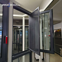 Fenêtres de maison en aluminium à ouverture basculante et coulissante, design moderne, verre trempé triple, anti-effraction, anti-ouragan, à vendre