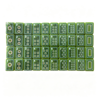 Tuiles de Mahjong en Acrylique Vert Premium Décorées à la Main, Durables et Résistantes à l'Usure, Kit de Jeu de Table Chinois Classique