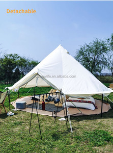 Tente cloche en toile de polyester imperméable ignifuge anti-moisissure 3/4/5/6m Glamping Yurt <span class=keywords><strong>Tipi</strong></span> Bell Canopy Pyramide indienne - Product Image 6