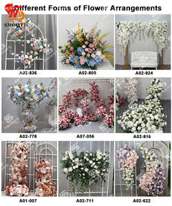 SMOOTH New Arrival Hanging Flower Runner <b>Wedding</b> 5D Fluffy Mixing Colorful <b>Wedding</b> <b>Arch</b> Decoration Flower Arrangement - Product Image 3