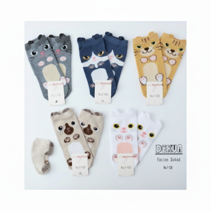Cartone animato donna calze da barca 10 stili in una scatola ricamata con stampa animalier leggero traspirante lunghezza alla caviglia Design personalizzato Logo - Product Image 1