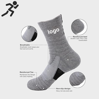 Chaussettes en coton rembourrées pour adultes Chaussettes de course à pied en coton