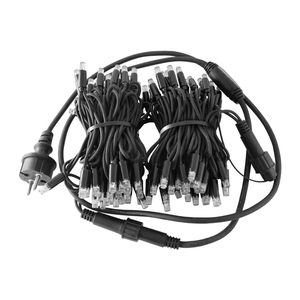 Guirlande lumineuse extérieure verte foncé IP65 5mm à large angle, perles à colle diffuse, clignotantes, blanc chaud 3000K, 220V, 8 modes, 10M, pour fêtes - Product Image 1