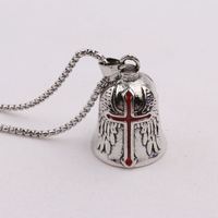 Nouvel Arrivage Transfrontalier : Pendentif Croix Vintage Cloche Émaillée, Porte-clés Homme Style Punk Locomotive avec Ailes d'Ange en Plumes