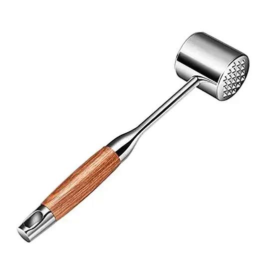 Source Meat Tenderizer Tool - Meat Mallet Hammer 304 Stainless Steel -  Heavy Meat Pounder Dual Sided with Wood Handle for Tenderizing on  m.