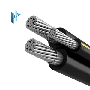 1000V XLPE insulation Aerial bundle cable Duplex service drop wire ABC overhead aluminum cable