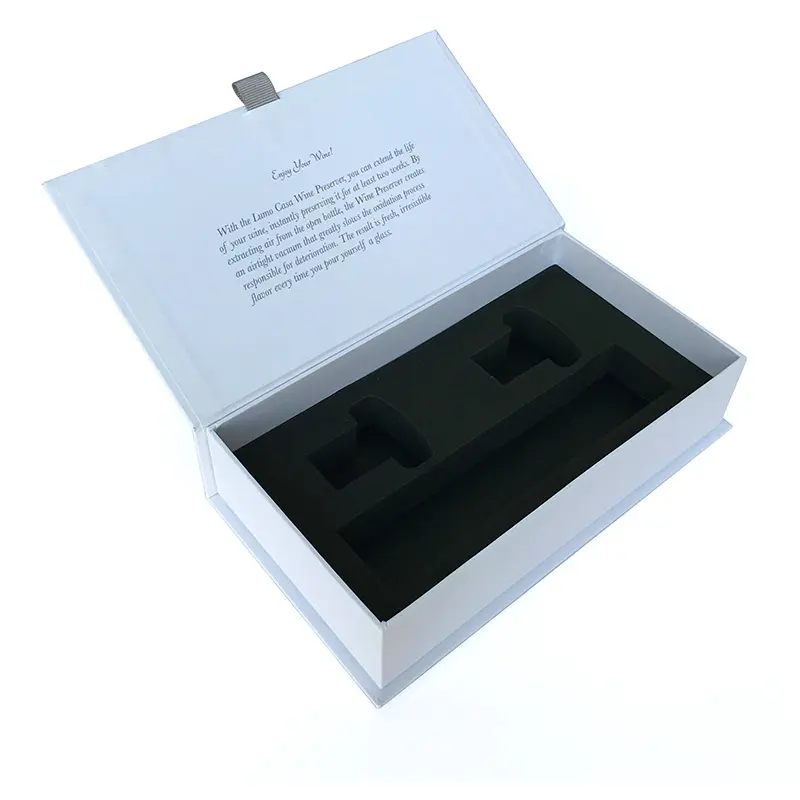 Пользовательский печатный логотип конверт carmshell caja белая бумажная доска Упаковка спичечная коробка подарочная коробка с пеной