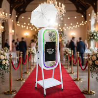 Cabina de Fotos Portátil para Alquiler en Eventos Comerciales, Software Gratuito, Estuche de Transporte, Pantalla Táctil de 21.5 Pulgadas, Máquina de Fotomatón con Espejo