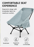 Ensemble table et chaise pliantes en aluminium aéronautique ultra-léger pour le camping en plein air, chaise lune portable pour la conduite autonome et la randonnée