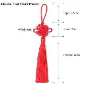 Đèn lồng Trung Quốc nút nhỏ móc áo handmade Tua Tua Mặt dây chuyền với đặc điểm Trung Quốc - Product Image 3