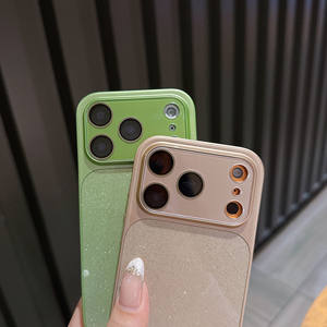 Funda de <span class=keywords><strong>Teléfono</strong></span> de Lujo con Brillantina y Recubrimiento para iPhone Air 13 14 15 16 17 Pro Max, Protector de Lente, Antigolpes, Estilo Femenino - Product Image 3