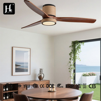 Ventilateur de plafond en bois naturel avec feuilles de jute, lumières LED et moteur DC moderne - design silencieux et élégant
