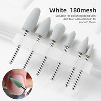 6 embouts de ponceuse à ongles en caoutchouc, fraises pour manucure, pour retirer cuticules et vernis gel, pour perceuse électrique NAD077