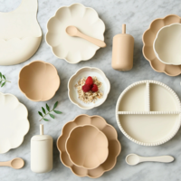Ensemble d'alimentation pour bébé en silicone, assiette à ventouse anti-déversement, bol, bavoir, cuillère et fourchettes, tasse d'apprentissage avec paille, ustensiles de repas pour bébé