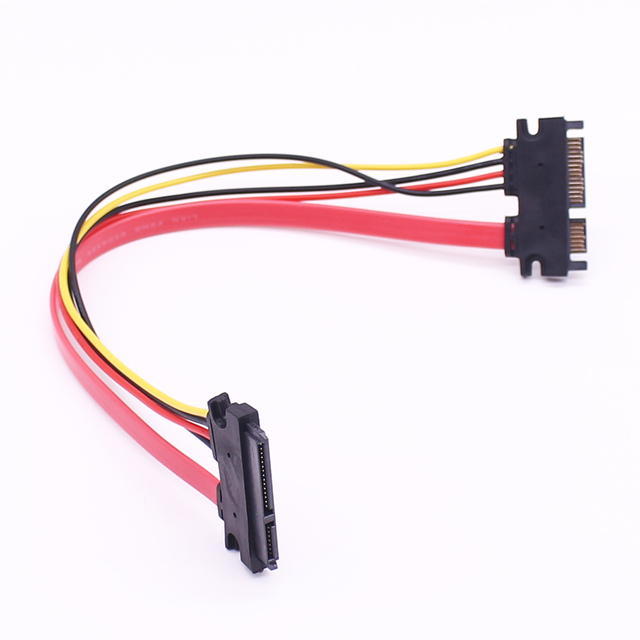 Factory Prices 22Pin SATA Cable Male to Female 7+15 Pin Serial ATA SATA Data Power Combo Extension Cable Connector Converter