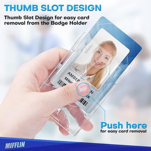 Mifflin cứng nhắc ID huy hiệu chủ W/Retractable Reel <span class=keywords><strong>Clip</strong></span> (rõ ràng, 2 Gói), ngang hoặc dọc Heavy Duty name <span class=keywords><strong>card</strong></span> REELS - Product Image 6