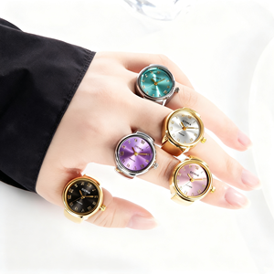 Customizable Fashion Gift Minimalist Y2K Round <strong>Digital</strong> <strong>Watch</strong> Ring Quartz Finger <strong>Watch</strong> Rings for <strong>Women</strong> - Product Image 5