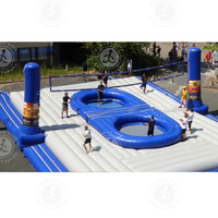 Jeu de sport de plage personnalisé avec souffleur d'air terrain de volley-ball gonflable à vendre