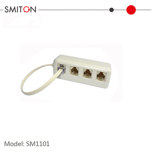 Répartiteur de câble téléphonique RJ11 6P4C à 4 voies, adaptateur séparateur de ligne à prise modulaire, accessoires ivoire - Product Image 3