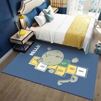 Tapis de chambre d'enfants design 3d personnalisé, accessoire d'intérieur à motif dessin animé pour le salon