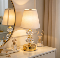 Lampe de bureau rechargeable de style nordique, lampe de chevet créative recouverte de tissu, lampe de table pour bar, restaurant et café, veilleuse, lampe cadeau