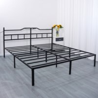 Lit plateforme en fer forgé à prix abordable, design portable pour chambre ou entrepôt, dernières conceptions de lits métalliques