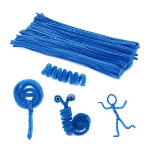 Kids DIY Art Material Velvet Chenille Pipe Cleaner 8mm 30cm Customized Color High Quality Fuzzy Craft Set Educational Handmade - Product Image 5