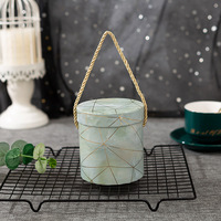 Vente en gros d'usine de Offre Spéciale cabine en marbre rigide de luxe personnalisée boîte à fleurs en seau avec votre propre logo