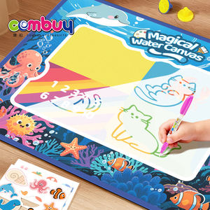 Pädagogisches Kinder-Malspiel <span class=keywords><strong>2</strong></span>-in-1 Klebrige Karton-Kritzelmatte Wasser-Leinwand Spielzeug - Product Image 3