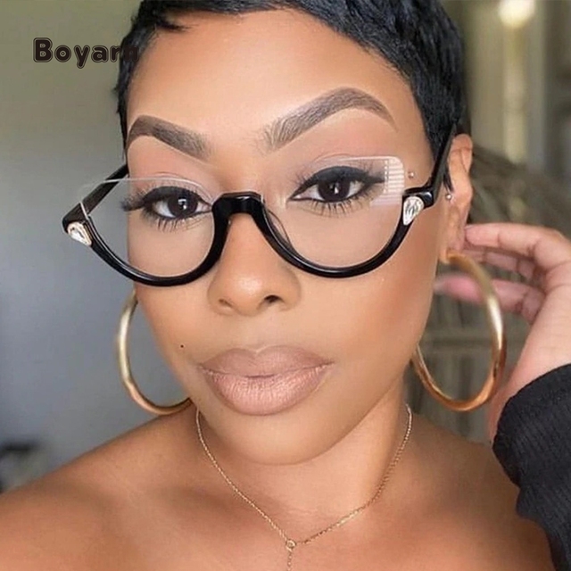 Boyarn New Design Plastic Optical Frame Anti-Blue Light Eyeglasses Half-Frames Spectacle Optical Frames Glasses for Women